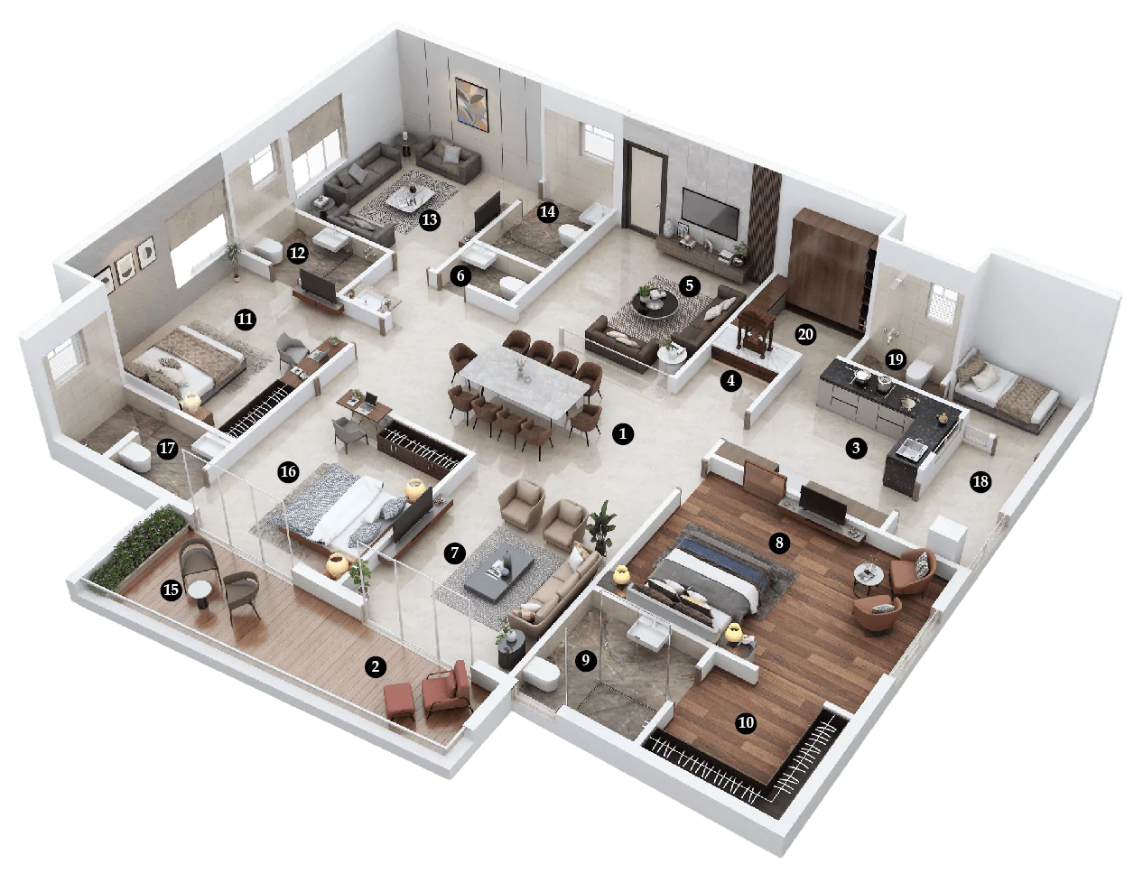 Flat No: 1