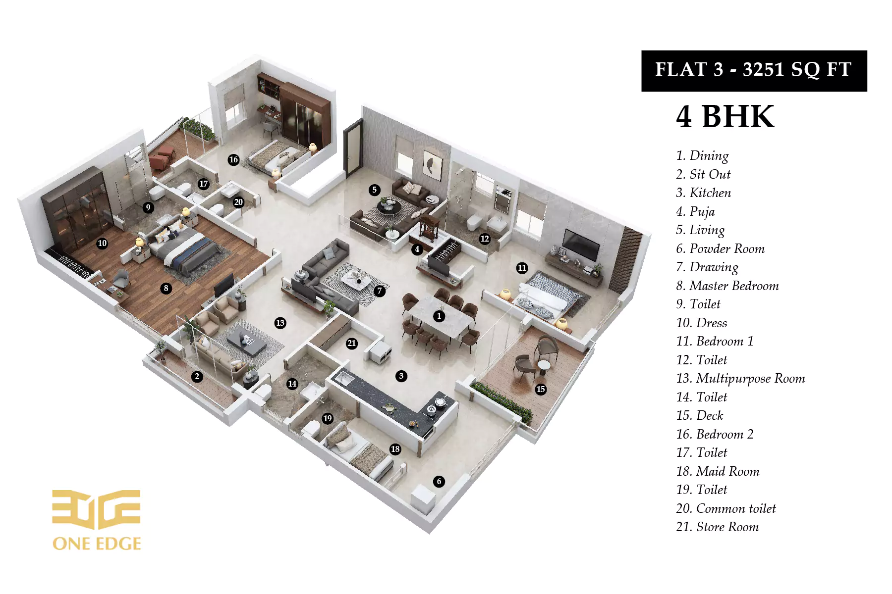 One East Flat No 3